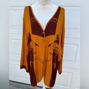 Women's VTG Original Anthony  blouse Rayon plus 2X